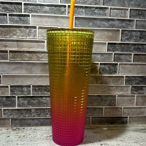 Starbucks 24oz Pink and Yellow Tumbler